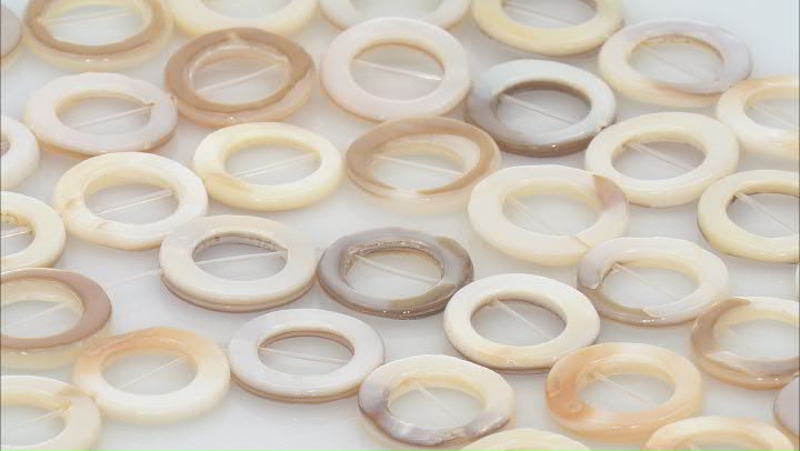 Mother of Pearl Round Circle Shape Set of 11 Strands Video Thumbnail